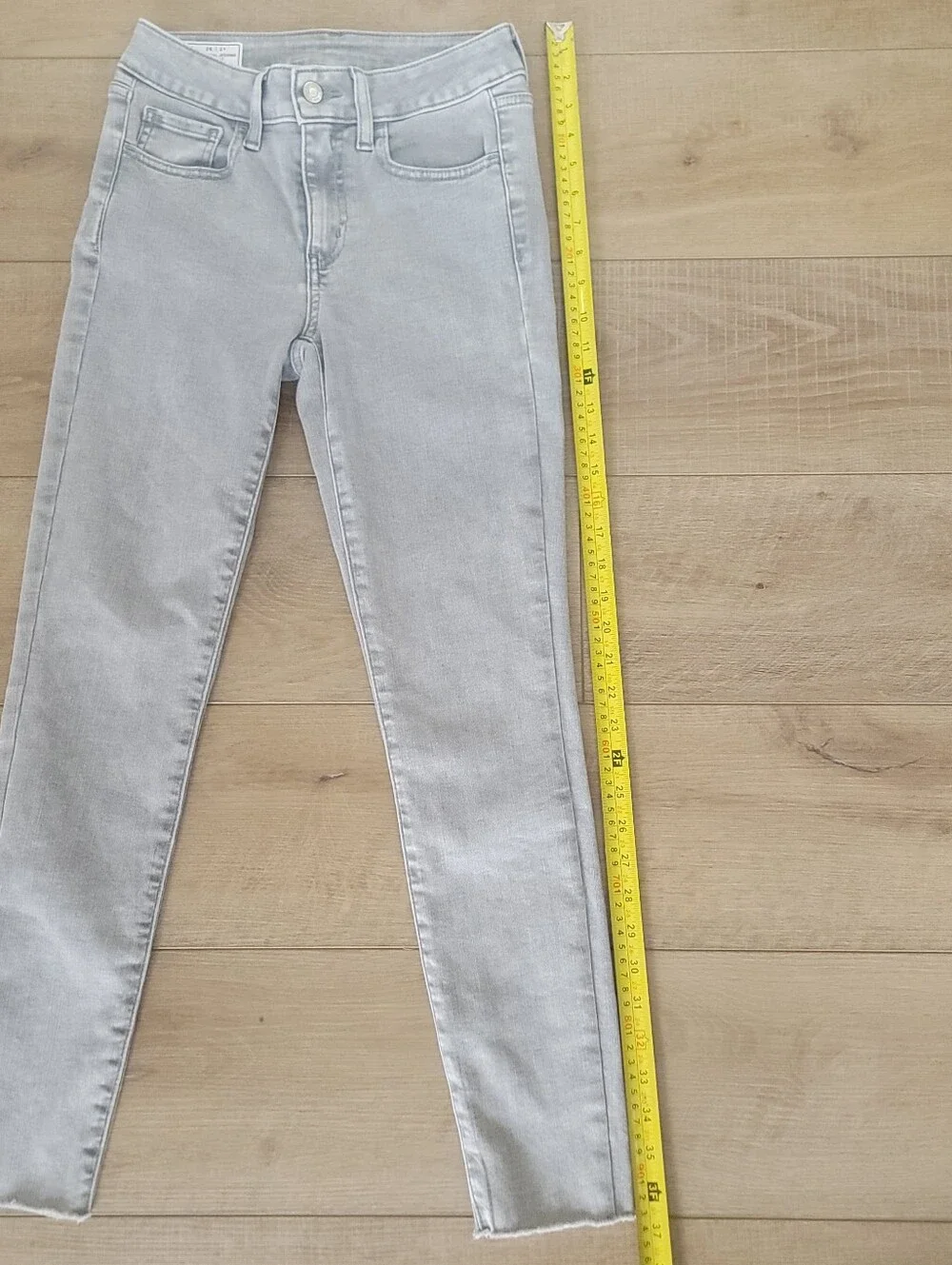 ​GAP Women's Graystone Jegging Mid-Rise Raw Hem Gray Skinny Stretch Jeans 26/2